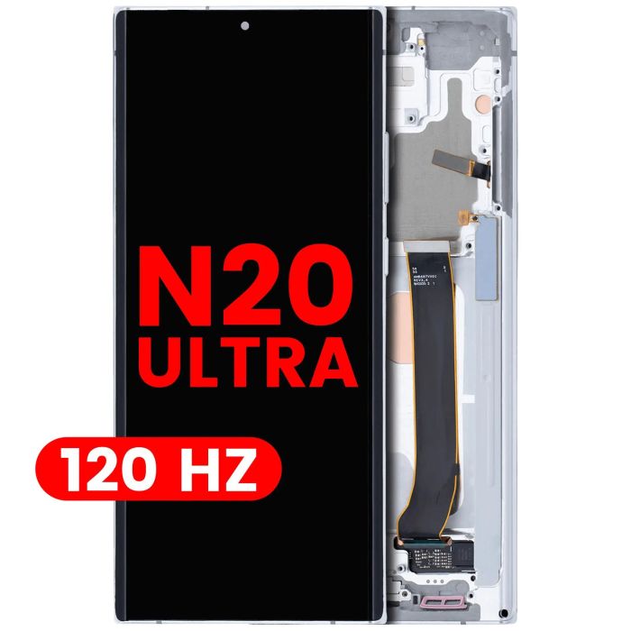 OLED Display mit Rahmen für Galaxy Note 20 Ultra 5G (Aftermarket Plus) (120Hz)