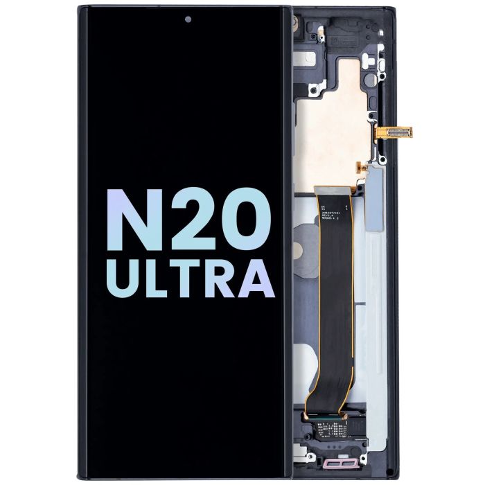 OLED Display mit Rahmen für Galaxy Note 20 Ultra 5G (Mystic Black)