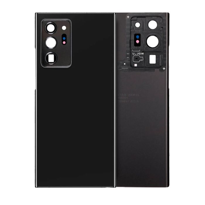 Rückglas mit Kameralinse für Galaxy Note 20 Ultra (ohne Logo) (Mystic Black)