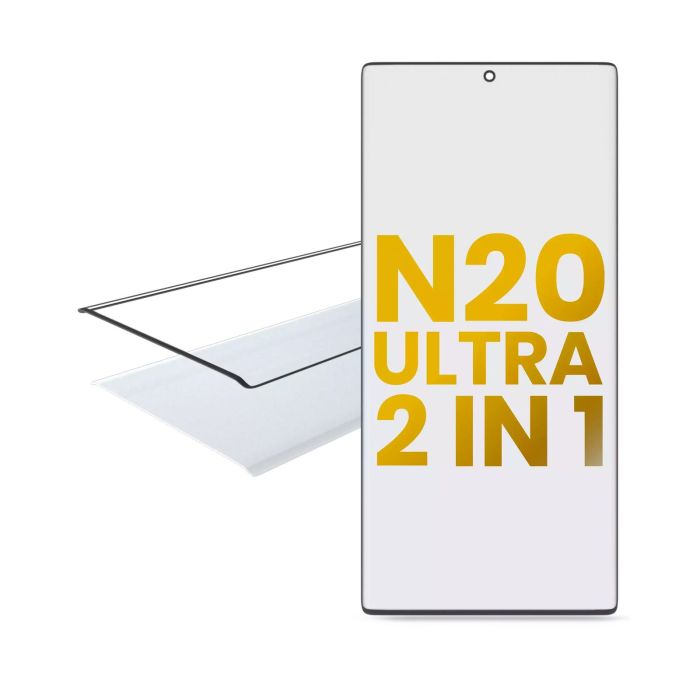 2 in 1 Front Glas mit OCA vormontiert für Samsung Galaxy Note 20 Ultra
