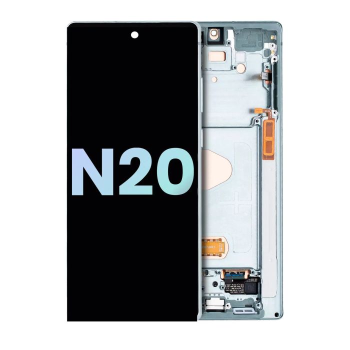 OLED Display mit Rahmen für Galaxy Note 20 5G (Service Pack) (Mystic Green)