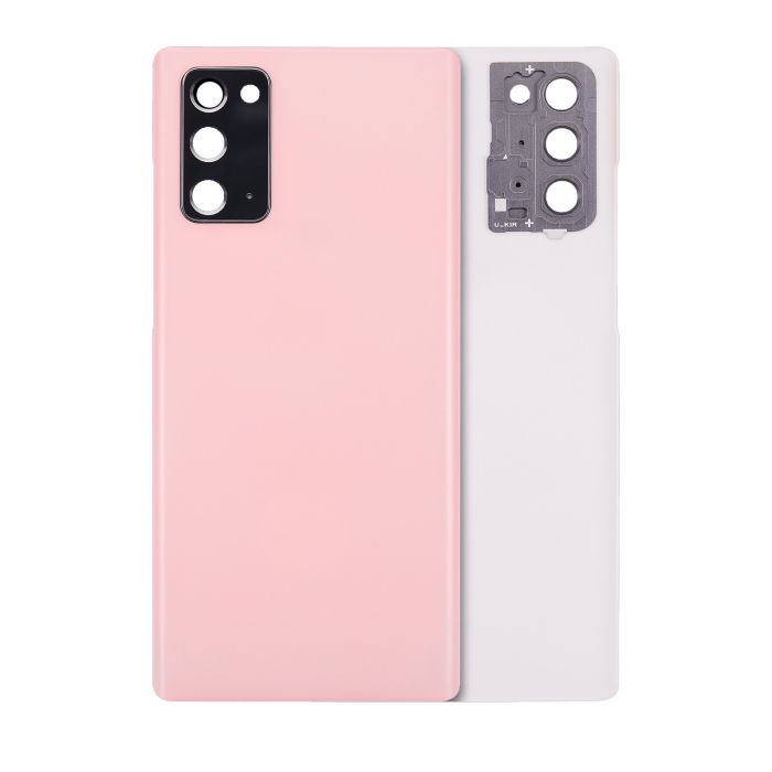 Rückglas mit Kameralinse für Galaxy Note 20 5G (ohne Logo) (Aura Pink)
