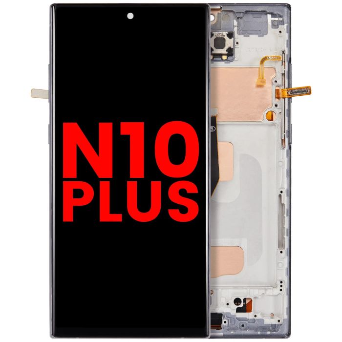LCD Display mit Rahmen (ohne Fingerabdruck Sensor) für Galaxy Note 10 Plus
