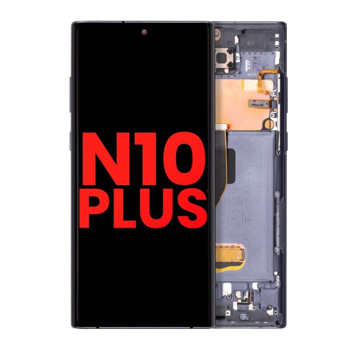 OLED Display mit Rahmen für Galaxy Note 10 Plus/ 5G (Aura Black)
