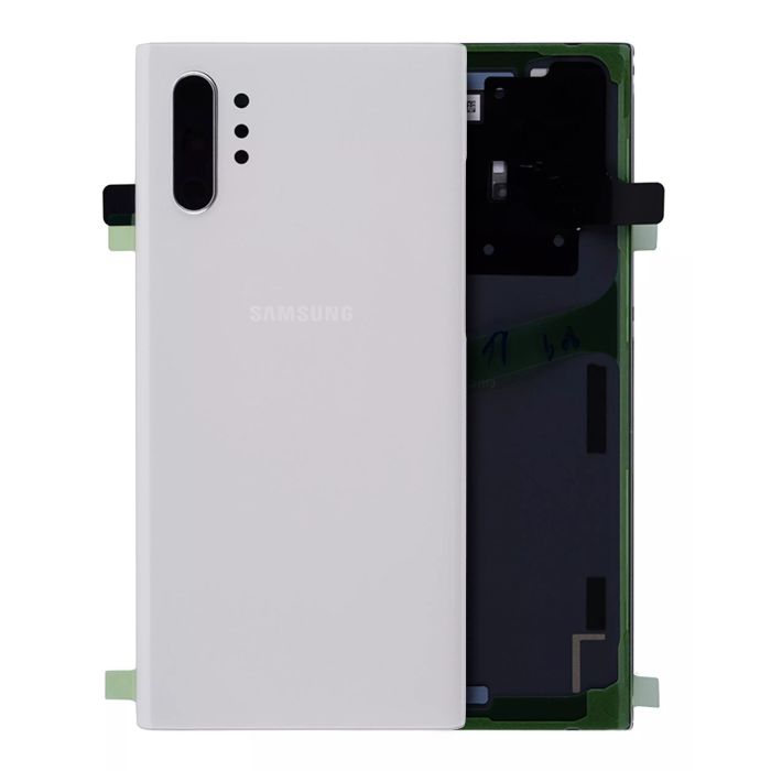 Rückglas mit Kameralinse für Galaxy Note 10 Plus/ 5G (Service Pack) (Aura White)