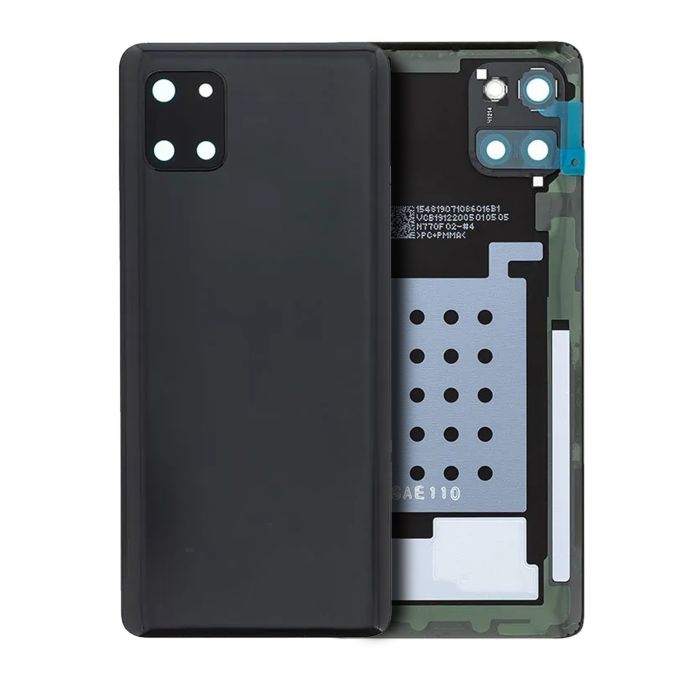 Rückglas mit Kameralinse für Galaxy Note 10 Lite (Service Pack) (Schwarz)