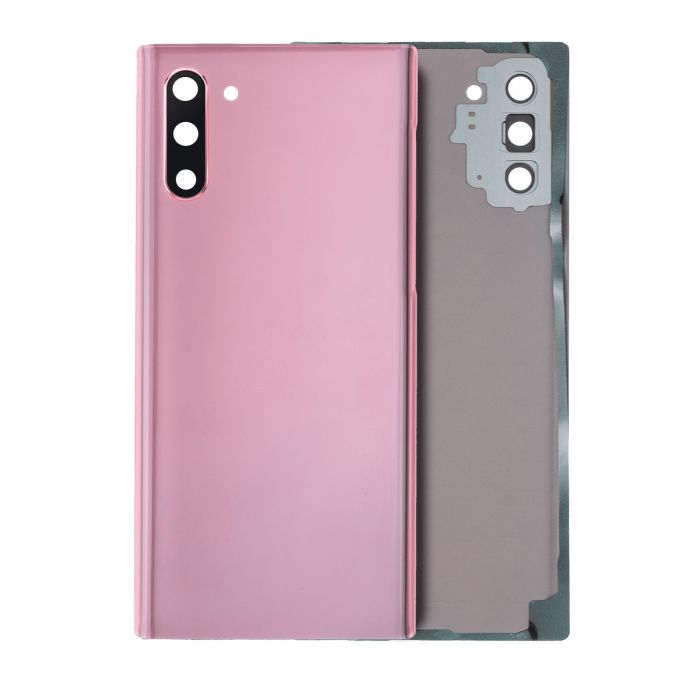 Rückglas mit Kameralinse für Galaxy Note 10 (ohne Logo) (Aura Pink)