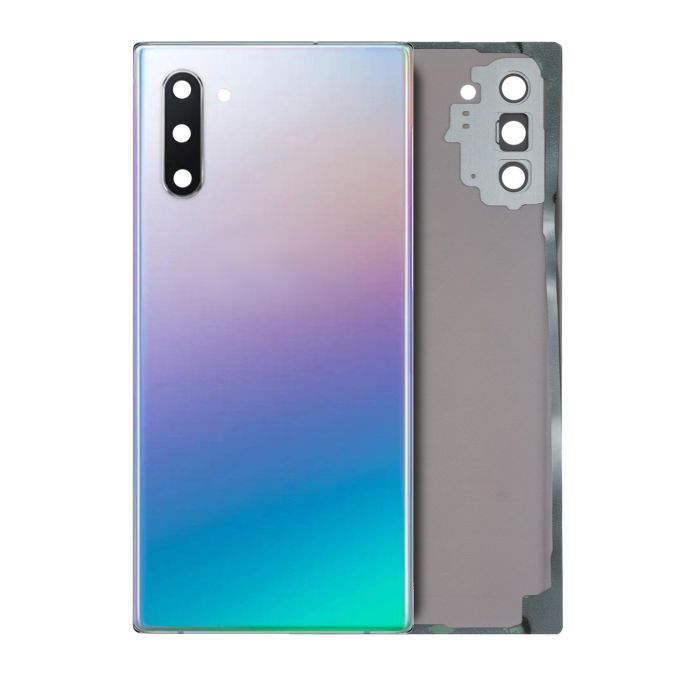 Rückglas mit Kameralinse für Galaxy Note 10 (Service Pack) (Aura Glow/ Silver)