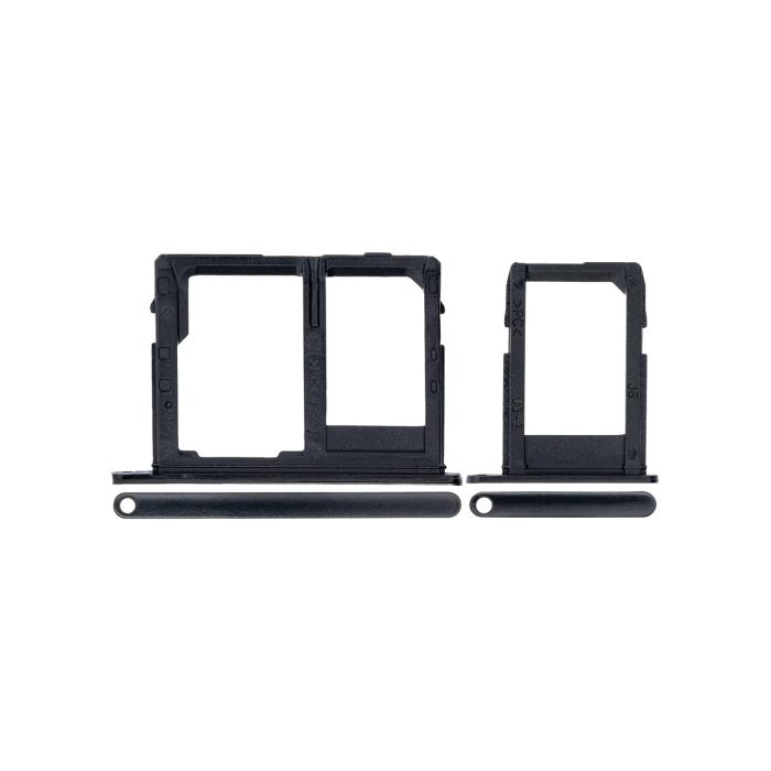 SIM-Kartenschacht für Samsung Galaxy J8 (J810/ 2018) (Schwarz) (2-teiliges Set)