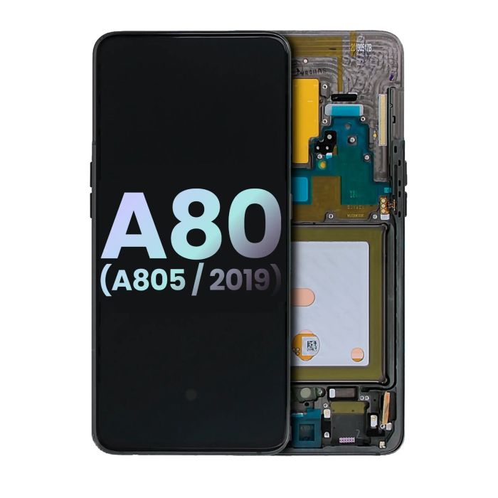 OLED Display mit Rahmen für Galaxy A80 (A805/ 2019) (Service Pack)