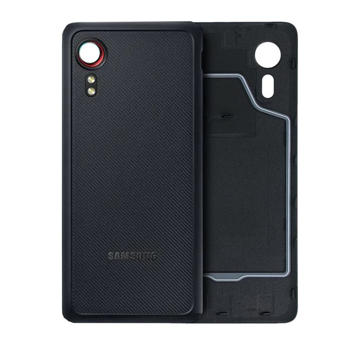 Rückglas mit Kameralinse für Samsung Galaxy Xcover 5 (Service Pack) (Schwarz)