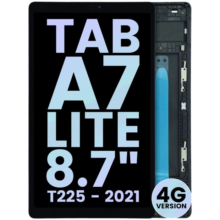 LCD Display mit Rahmen für Galaxy Tab A7 Lite 4G (T225) (2021) (Service Pack)