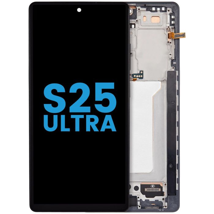 LCD Display mit Rahmen (ohne Fingerabdruck Sensor) für Galaxy S25 Ultra 5G