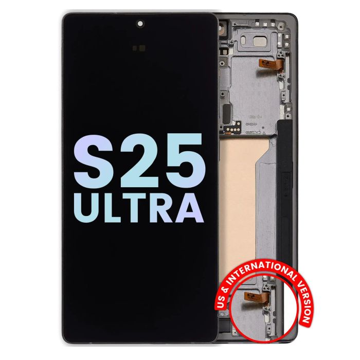 OLED Display mit Rahmen für Galaxy S25 Ultra 5G (Service Pack)