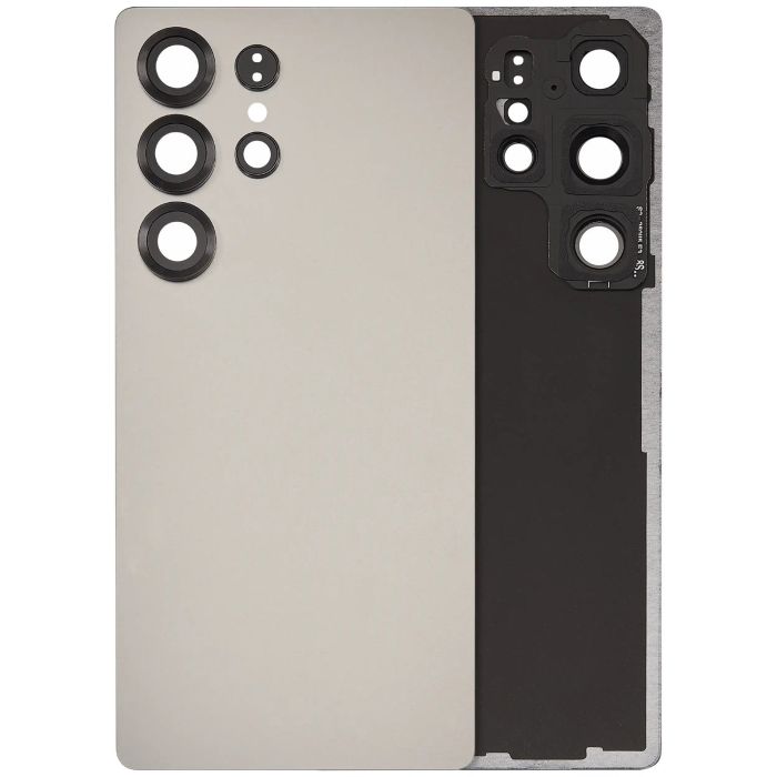 Rückglas mit Kameralinse für Galaxy S25 Ultra 5G (ohne Logo) (Titanium Gray)
