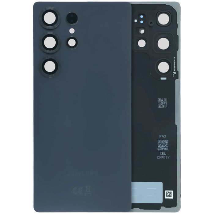 Rückglas mit Kameralinse für Galaxy S25 Ultra 5G (Service Pack) (Titanium Black)