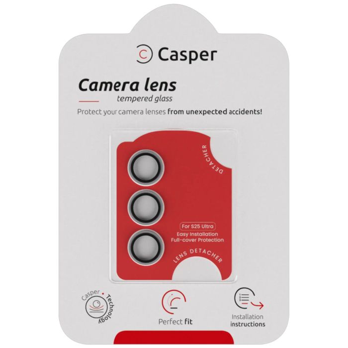 Casper Kameraschutz für Samsung Galaxy S25 Ultra (Clear Rings)
