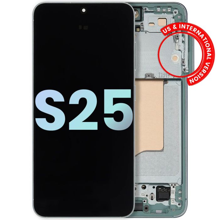 OLED Display mit Rahmen für Galaxy S25 5G (US & International) (Service Pack)