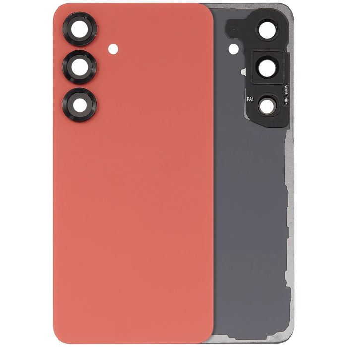 Rückglas mit Kameralinse für Galaxy S25 5G (ohne Logo) (Coral Red)