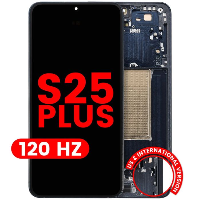 OLED Display mit Rahmen für Galaxy S25 Plus 5G (120Hz) (Blue Black)