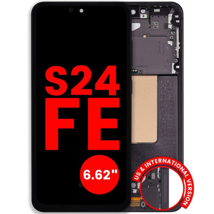 OLED Display mit Rahmen für Galaxy S24 FE 5G (US & International Version)