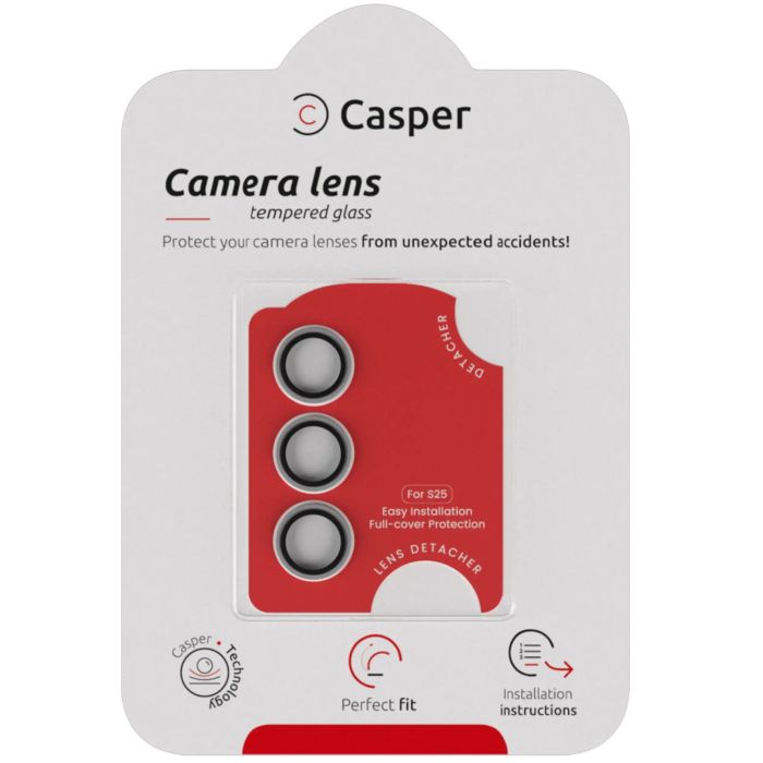 Casper Kameraschutz für Samsung Galaxy S25 (Clear Rings)