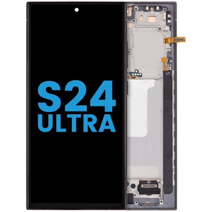 LCD Display mit Rahmen (ohne Fingerabdruck Sensor) für Galaxy S24 Ultra 5G