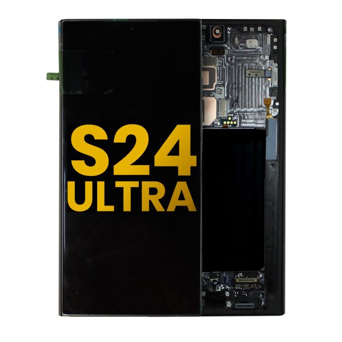 OLED Display mit Rahmen für Galaxy S24 Ultra (Assembled) (Titanium Black)