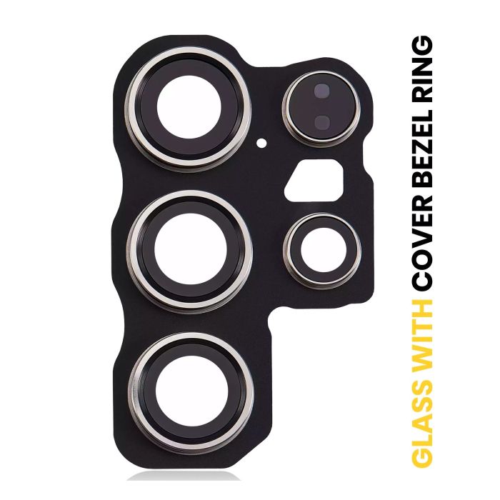 Rückkamera-Linse mit Abdeckung Rahmen Ring für Galaxy S24 Ultra 5G Nr.3