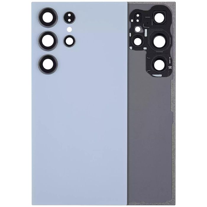 Rückglas mit Kameralinse für Galaxy S24 Ultra 5G (ohne Logo) (Titanium Blue)