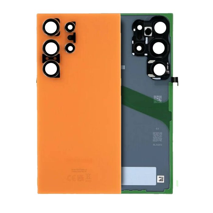 Rückglas mit Kameralinse für Galaxy S24 Ultra (Service Pack) (Sandstone Orange)