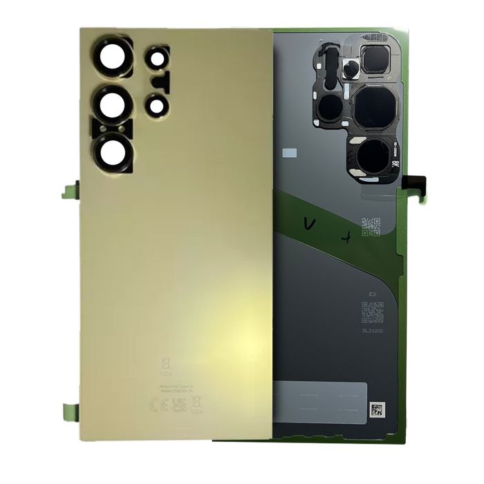 Rückglas mit Kameralinse für Galaxy S24 Ultra (Service Pack) (Titanium Yellow)