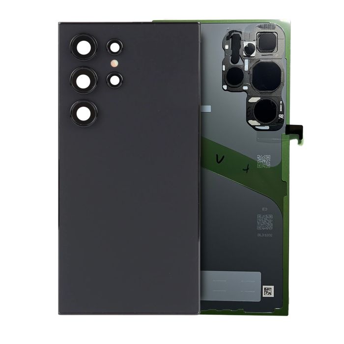 Rückglas mit Kameralinse für Galaxy S24 Ultra (Service Pack) (Titanium Black)