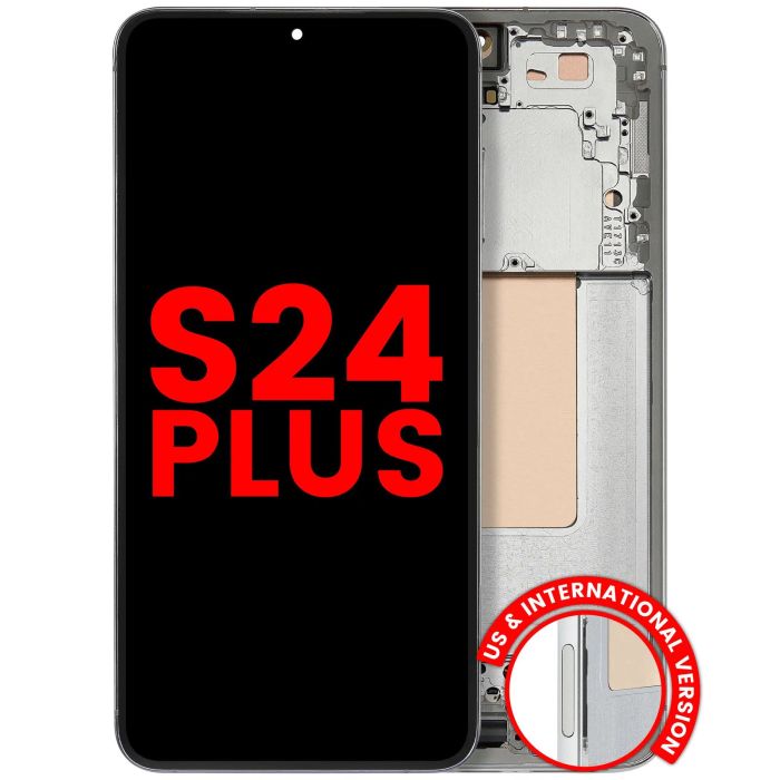 OLED Display mit Rahmen für Galaxy S24 Plus 5G (Aftermarket Plus) (Jade Green)
