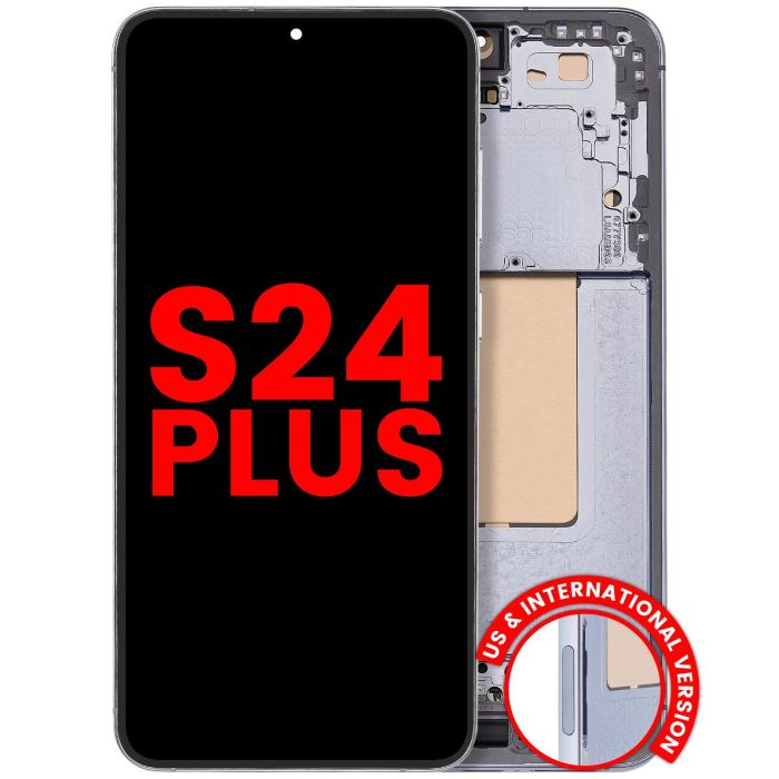 OLED Display mit Rahmen für Galaxy S24 Plus 5G (Sapphire Blue)