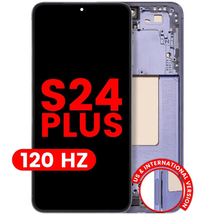 OLED Display mit Rahmen für Galaxy S24 Plus 5G (120Hz) (Cobalt Violet)