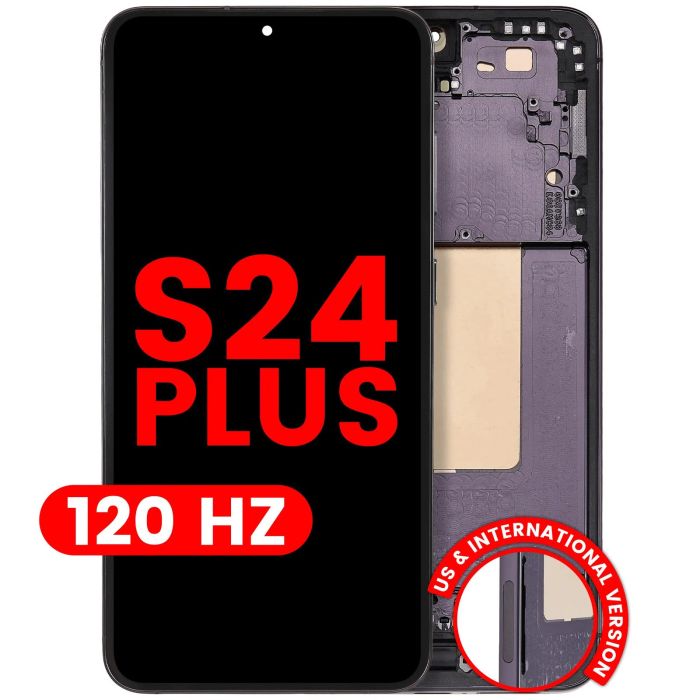 OLED Display mit Rahmen für Galaxy S24 Plus 5G (120Hz) (Onyx Black)