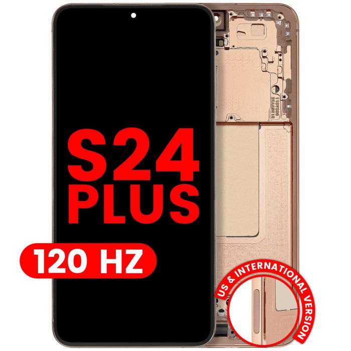 OLED Display mit Rahmen für Galaxy S24 Plus 5G (120Hz) (Sandstone Orange)