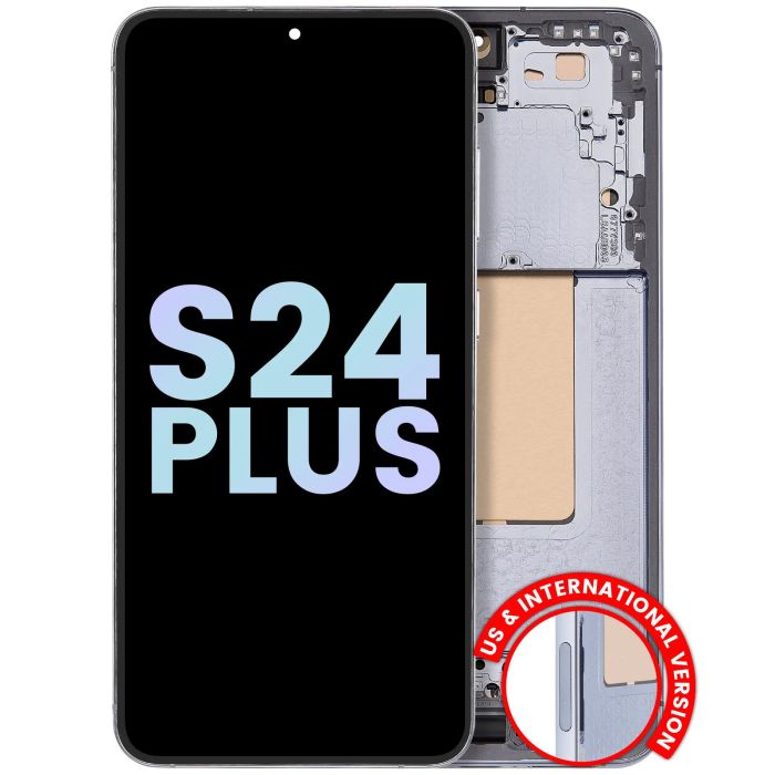 OLED Display mit Rahmen für Galaxy S24 Plus 5G (Service Pack) (Sapphire Blue)