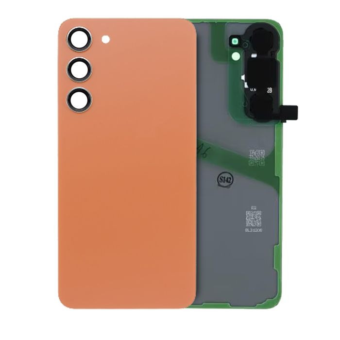 Rückglas mit Kameralinse für Galaxy S24 Plus (Service Pack) (Sandstone Orange)