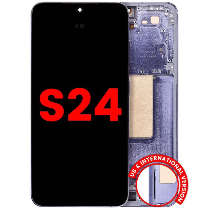 OLED Display mit Rahmen für Galaxy S24 5G (US & International Version)