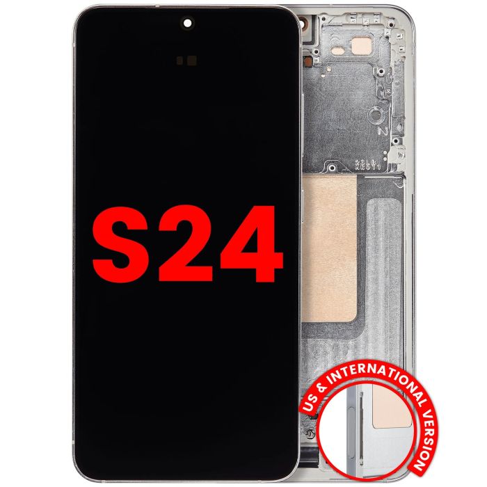 OLED Display mit Rahmen für Galaxy S24 5G (Aftermarket Plus) (Jade Green)