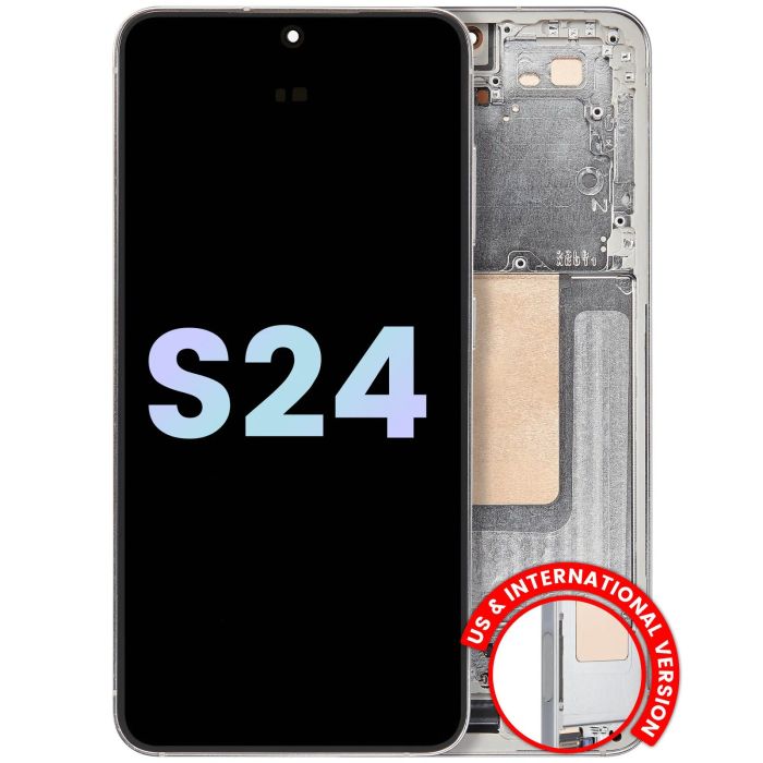 OLED Display mit Rahmen für Galaxy S24 5G (Service Pack) (Jade Green)