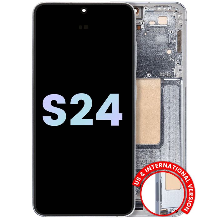 OLED Display mit Rahmen für Galaxy S24 5G (Service Pack) (Sapphire Blue)