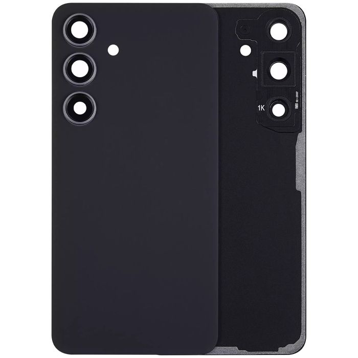 Rückglas mit Kameralinse für Galaxy S24 5G (ohne Logo) (Onyx Black)