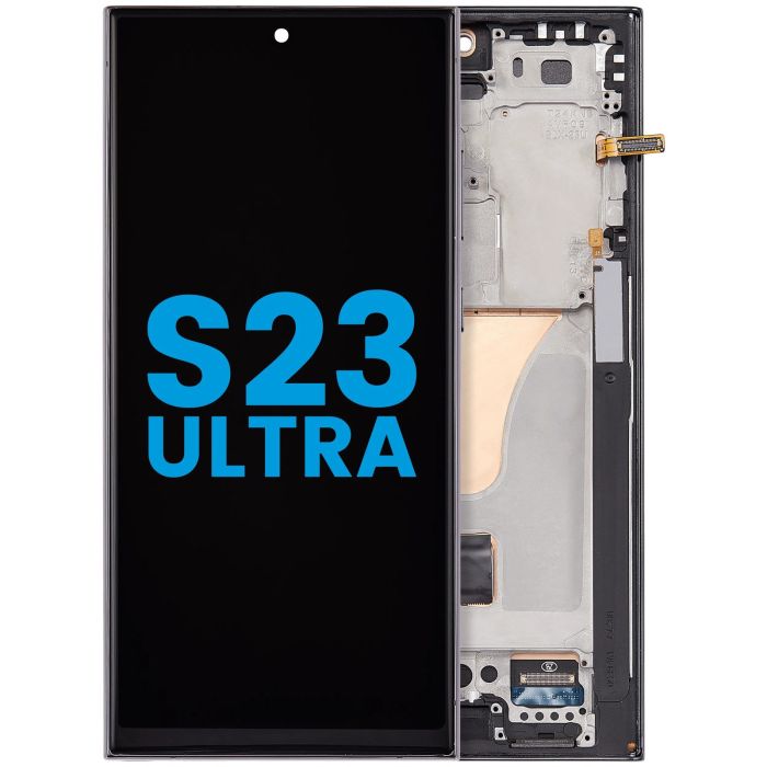 LCD Display mit Rahmen (ohne Fingerabdruck Sensor) für Galaxy S23 Ultra 5G