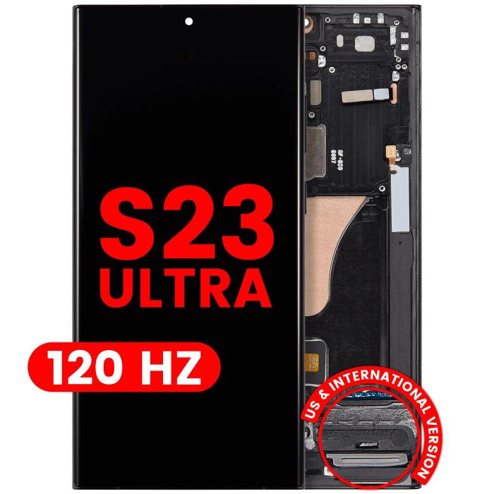 OLED Display mit Rahmen für Galaxy S23 Ultra (120Hz) (Graphit)