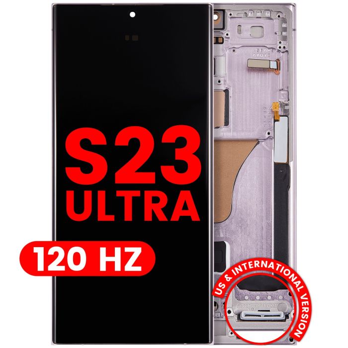 OLED Display mit Rahmen für Galaxy S23 Ultra (120Hz) (Lavendel)