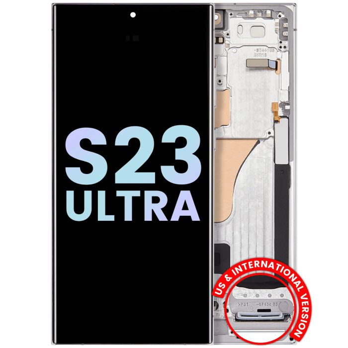 OLED Display mit Rahmen für Galaxy S23 Ultra 5G (Service Pack) (Sky Blue & Lime)