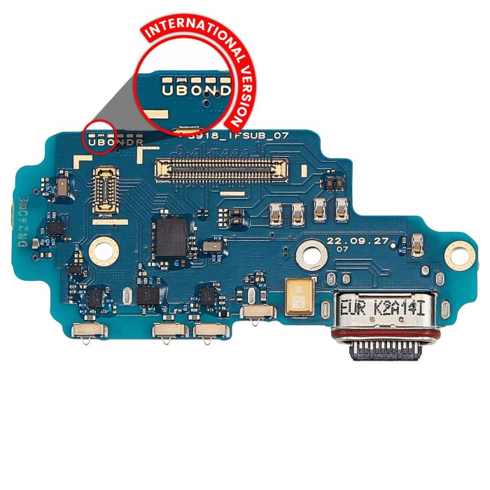 Ladebuchse Platine mit SIM-Kartenleser für Galaxy S23 Ultra 5G (S918B)